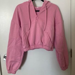 Alo yoga pink sweatsuit (sweater, pants)